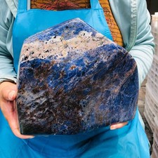 14.76LB Natural Sodalite Free Form Polished Specimen Blue Vein Crystal Healing picture