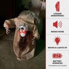 FRASHH Haunted Hill Farm Animatronic Possessed Backbend Lady, 3.4 ft Life-Size picture