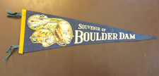 VINTAGE 1940s BOULDER DAM PENNANT Hoover Nevada Arizona Lake Mead Banner flag picture