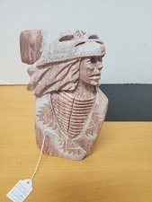 NAVAJO NATIVE AMERICAN ALABASTER STONE SCULPTURE BY NORMAN LEWIS Signed picture