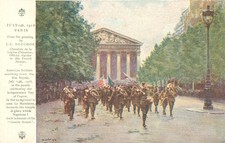Military July 14th 1918 from painting American Soldiers Antique Postcard N picture