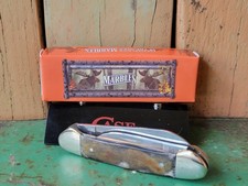 Marbles Custom Dyed Charcoal Gray Hand Fired Toasted Canoe Pocket Knife picture