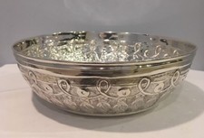 VTG NIB Silver Plated Pierced Tassel Centerpiece Bowl 10