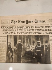 The New York Times November 24 1963 John F Kennedy Body Lies In White House picture