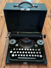 Vintage Underwood Standard Portable Typewriter Green & Case Untested Functional picture