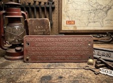 Vintage L&N Louisville & Nashville Railroad Equipment Trust Builder Plate Sign picture