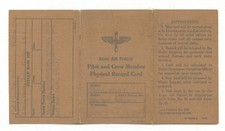 WWII WW2-AAF Air Corps Crew Member/Pilot Physical ID Card 1944 Cpl. Myron Powers picture