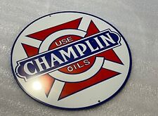 CHAMPLIN OIL Gasoline MOTOR OIL SIGN Gas Vintage Style Steel Sign picture