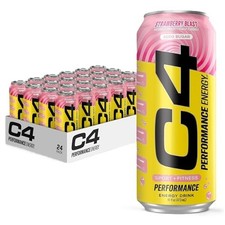 Performance Energy Drink Strawberry Blast Zero Sugar 200mg Caffeine 16oz 24 Pack picture
