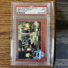1978 Topps SUPERMAN #81 FABULOUS LAIR OF LEX LUTHER Graded PSA 9 MINT picture