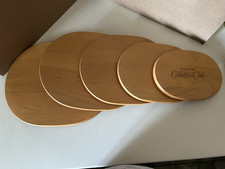 Lot of 5 Flat Oval Longaberger Basket Lids EUC Fit Stacking Baskets picture