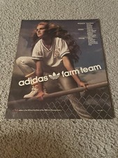 Vintage 1987 ADIDAS FARM TEAM JERSEY SWEATSHIRT SHOES Poster Print Ad 1980s picture