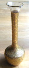 Vintage Crystal Gold Overlay Encrusted Brocade Bud Vase Art Nouvea picture