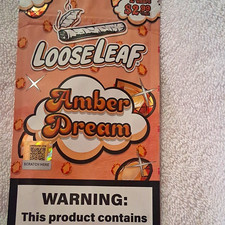 LooseLeaf Amber Dream Natural Leaf Tobacco Wraps – Lot of 5 Sealed 2-Packs  picture