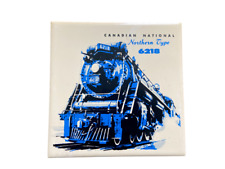 Vintage CN Rail Safety Award Train Ceramic Tile Art Northern Type 6218 picture