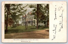Antique Pennsylvania Postcard BIRMINGHAM School For Girls 1903 picture