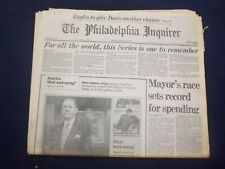 1991 OCTOBER 26 PHILADELPHIA INQUIRER-MAYOR'S RACE SETS SPENDING RECORD- NP 7146 picture