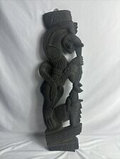 Hand Carved Beautifully Detailed Wood Sawasdee Tai Wall Art Probably Ganesha God picture