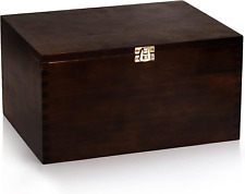 Yesland Wooden Large Storage Box, Keepsake Box, Gift Box With Hinged Lid  picture