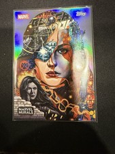 Topps 2026 Marvel Neon Marvel Murals  Black Widow Tristan Eaton Case hit picture