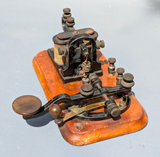 1882 L.G. Tillotson Camelback Telegraph Key/Sounder KOB 14 Ohms Antique Landline picture