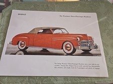 1949 Dodge/ Chrysler Sales Lithograph Lot 12 Each 12½x9½ Inches picture