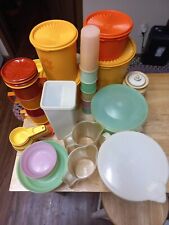 Large Vintage Tupperware Lot Canisters Bowls Pitcher Cups More *Read* picture
