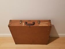 Vintage Antique Knickerbocker Case Wood Box Handle Chicago Illinois 23x21x4 Rare picture
