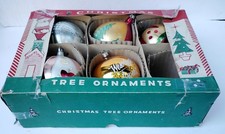 Vtg Fantasia Jumbo Mercury Glass Ornaments Made In Poland In Orig Box picture