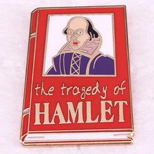 The Tragedy of Hamlet Enamel Pin William Shakespeare Book Literature Books picture