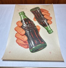 Vntg Original NOS 1950’s Coca Cola Vending Machine Advertising Decals picture