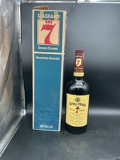 Vintage 1978 Seagram’s Seven Crown 1 Gallon Empty Glass Bottle w/ Box picture