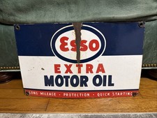 Scarce Porcelain Esso Motor Oil Gas Oil Advertising Sign picture