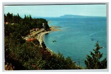 Aerial View Qualicum Beach Vancouver IslB.C. Canada c1960 Vintage Postcard picture