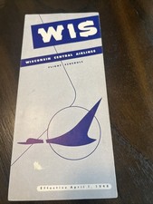 1948 WISCONSIN CENTRAL AIRLINES TIMETABLE-EXCELLENT picture