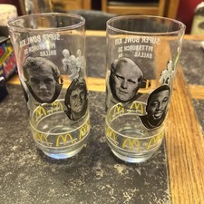 Pair of Pittsburgh Steelers Super Bowl XIII McDonalds Glasses - Bradshaw Lambert picture