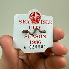 Vintage Sea Isle City New Jersey 1986 Season Beach Tag Version 2  picture