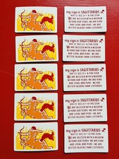 Sagittarius Zodiac Horoscope Vintage Astrology ID Cards, from 1960s picture
