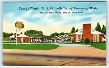 VANCOUVER, WA Washington ~ LARRY'S MOTEL Hwy 99  c1950s Linen Roadside Postcard picture