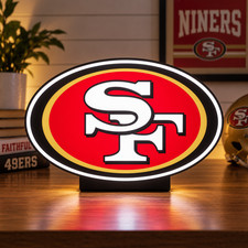 San Fancisco Football Fan LED Light Sign 3D print 8inx8in picture
