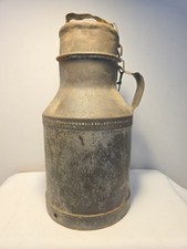 VINTAGE BORDENS BUHL STEEL MILK OR CREAM CAN WITH LID~ RARE picture