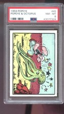 1959 Popeye #45 Octopus PSA 8 Graded Card Ad-Trix King Features Syndicate Inc. picture