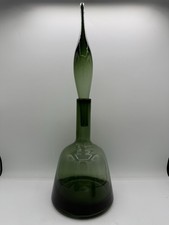 Unknown Maker Import Flame Stopper Vintage Decanter MCM Blenko Style Glass picture