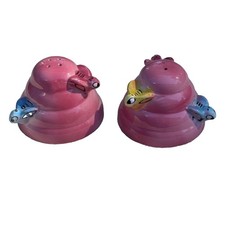 VTG Menschik-Goldman MG Japan Pink Beehive Salt & Pepper Shaker Set stoppers A48 picture