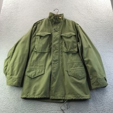 Vintage M-65 Jacket Mens Small Long 70s 1977 Cold Weather Coat Field OG-107 USA picture