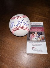 RARE Glenn Youngkin signed baseball Virginia Governor Republican PHOTO PROOF JSA picture