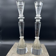 Pair Shannon Crystal By Goldinger Design 12” Lead Crystal Candlesticks Ireland picture