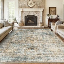 9x12 Area Rugs Washable for Living Room: Multi Abstract Large Carpet | Soft N... picture