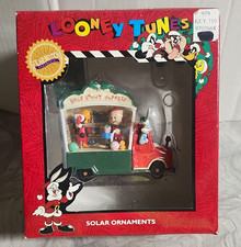 Rare NOS Bugs Bunny Express Solar Ornaments Looney Tunes Christmas Truck picture
