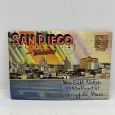 Vintage Souvenir Postcard Folder 1936 San Diego California picture